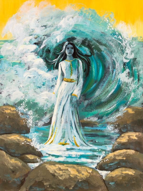 Kunstdruck 21 x 30 cm, "Die Meeresprinzessin" (Anmut)