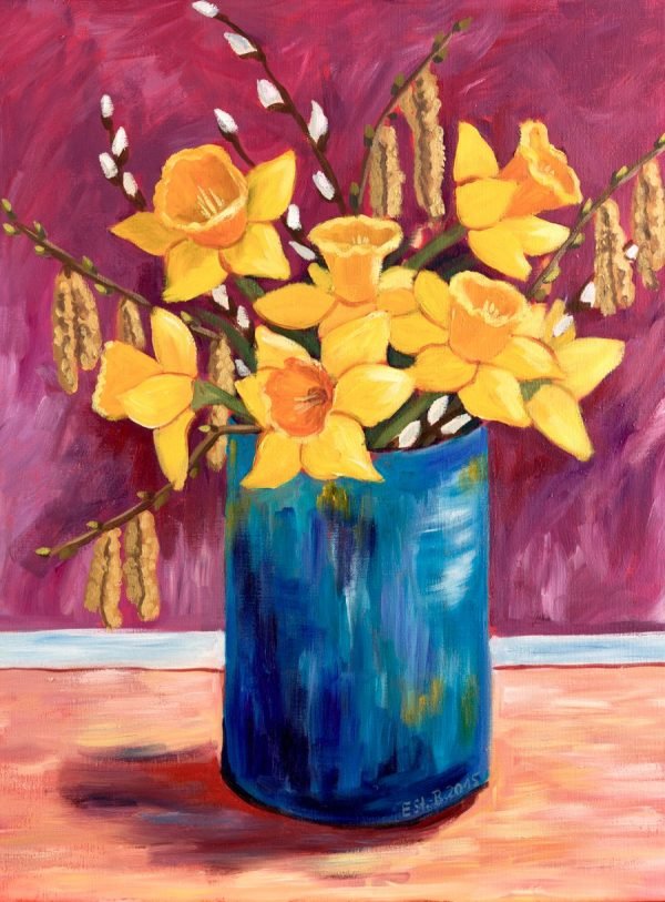 Kunstdruck 30 x 40 cm, "Narzissen" (Wärme)
