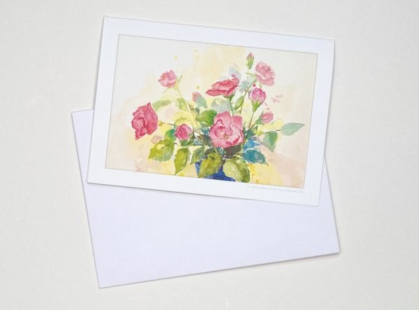 Klapp-Grußkarte Heckenrosen (Offenheit)