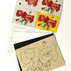 Mohnblumen malen - Lernkarte DIN A5 – Bild 2