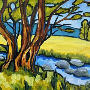 Alte Weide und Bachlandschaft