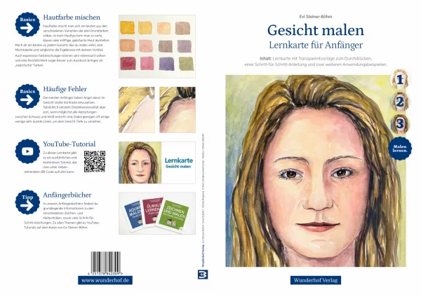 Gesicht malen - DIN A4 Lernkarte
