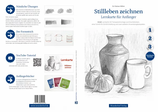 Stillleben zeichnen - DIN A4 Lernkarte