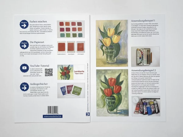 Tulpen malen - DIN A4 Lernkarte – Bild 3
