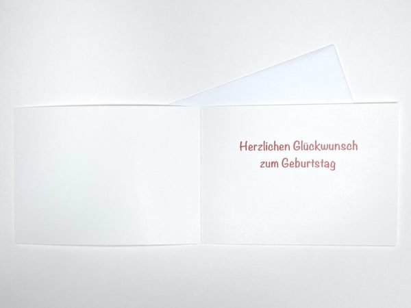 Geburtstags-Grußkarte Roter Klee (Glück) – Bild 2