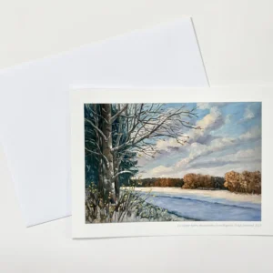 Weihnachtskarte mit chneelandschaft